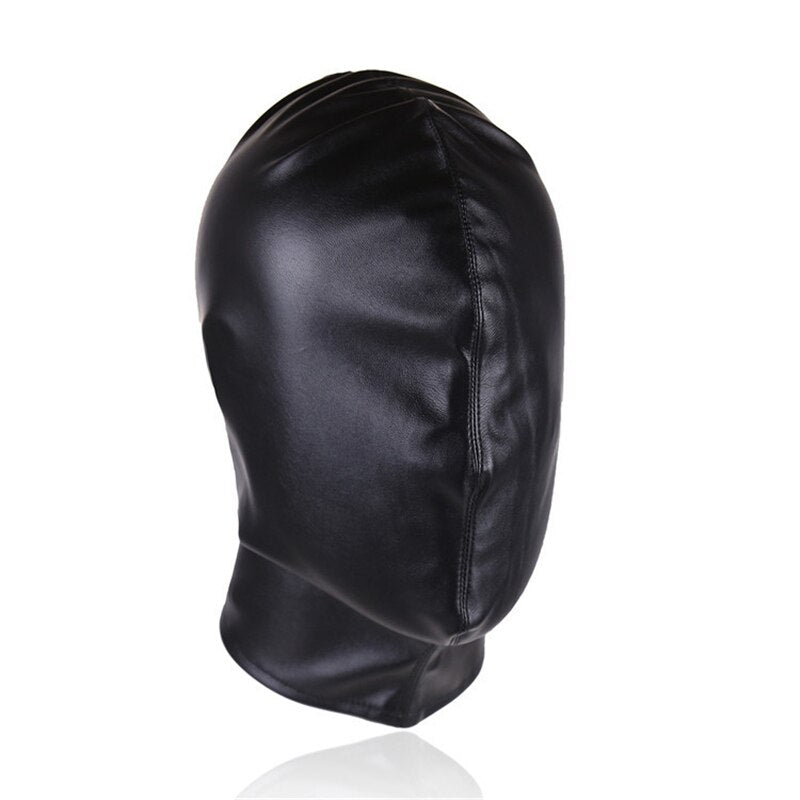 BDSM Hood Slave Mask Sensory Deprivation Full Head Bondage Restraint Mask for Women Men